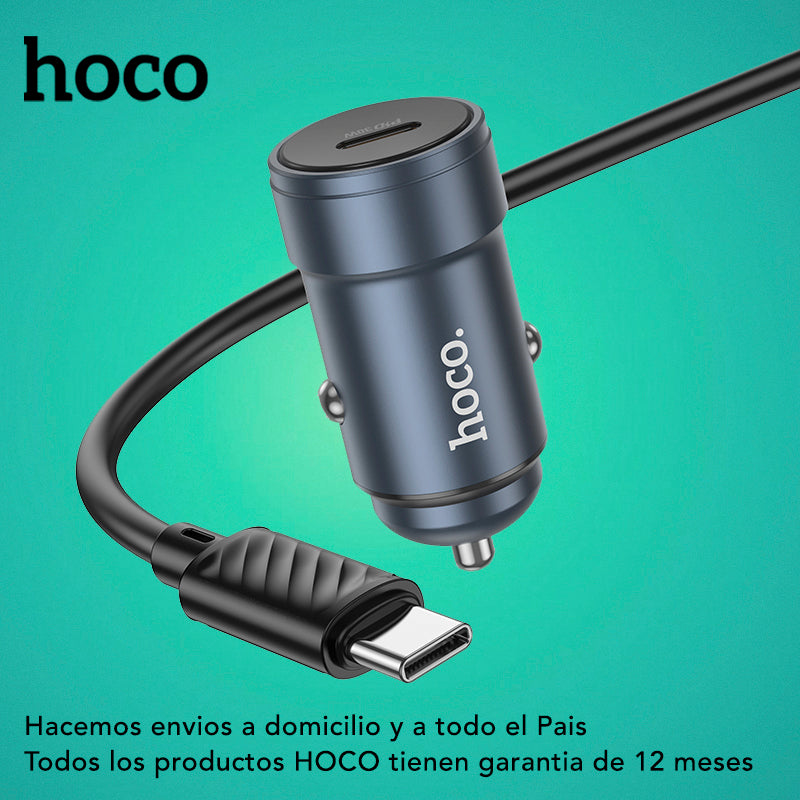 HOCO Z57 Set Cargador de Auto Rápido 30 Watts