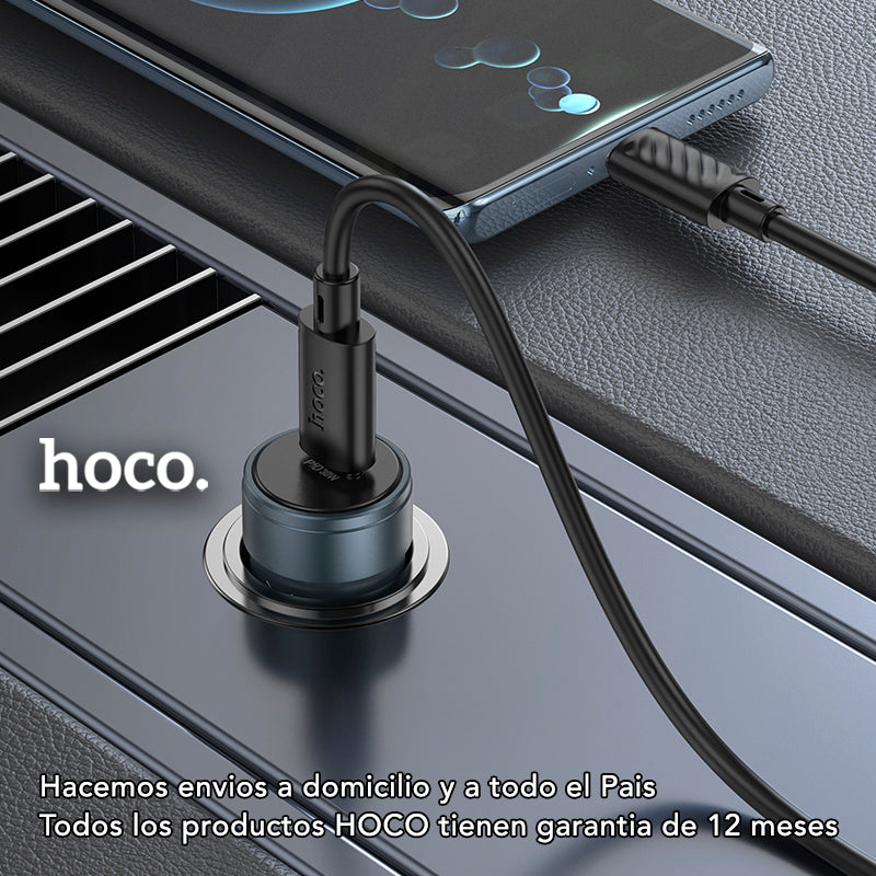 HOCO Z57 Set Cargador de Auto Rápido 30 Watts