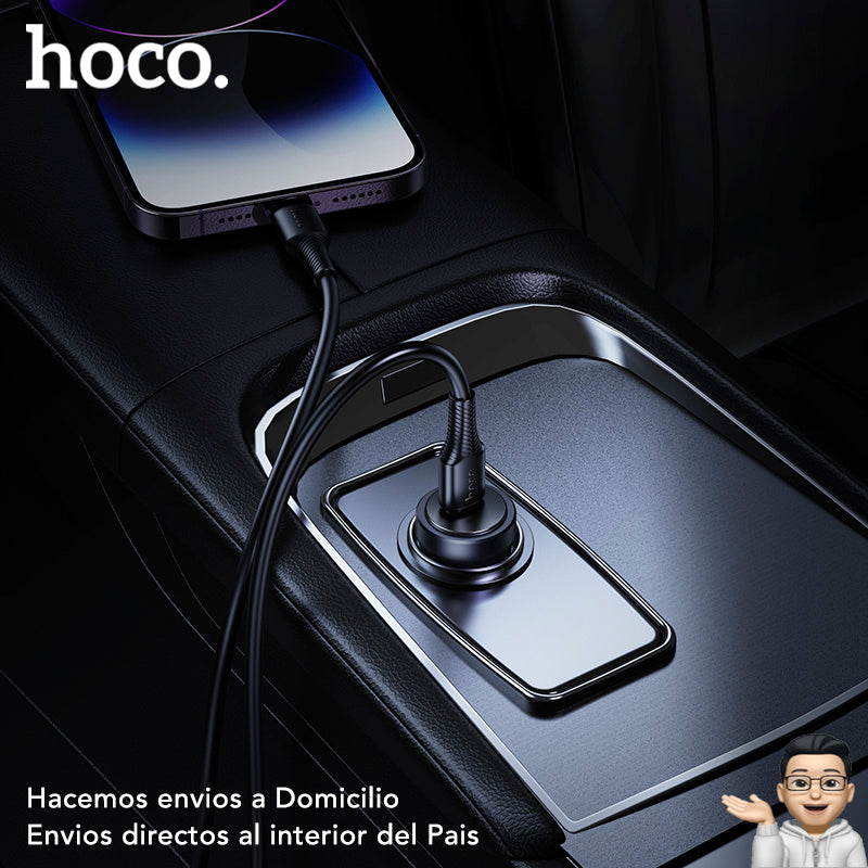 HOCO Z62A Cargador completo iPhone de Auto Rápido 30 Watts