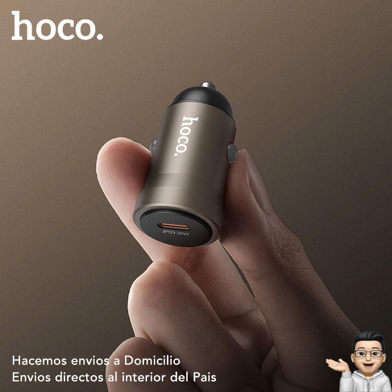 HOCO Z62A Cargador completo iPhone de Auto Rápido 30 Watts