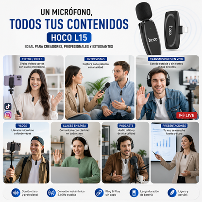 HOCO L15 Micrófono para iPhone