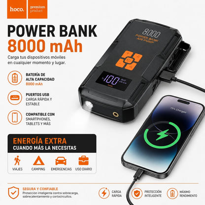 HOCO QS2 Inflador y Arrancador de batería de 8.000 mAh