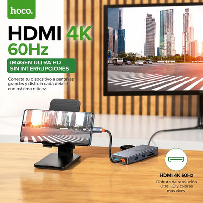 HOCO HB52 Adaptador HUB Tipo-C 8en1