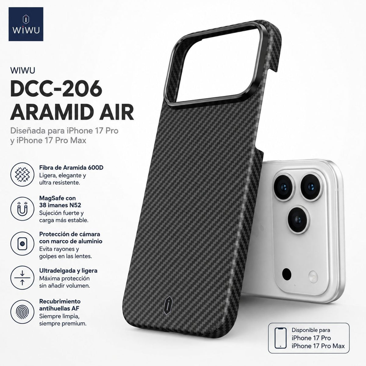WIWU DCC-206 Funda Magsafe ARAMID AIR