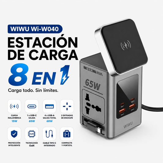 WIWU Wi-W040 Estación de carga 8 en 1 carga rápida