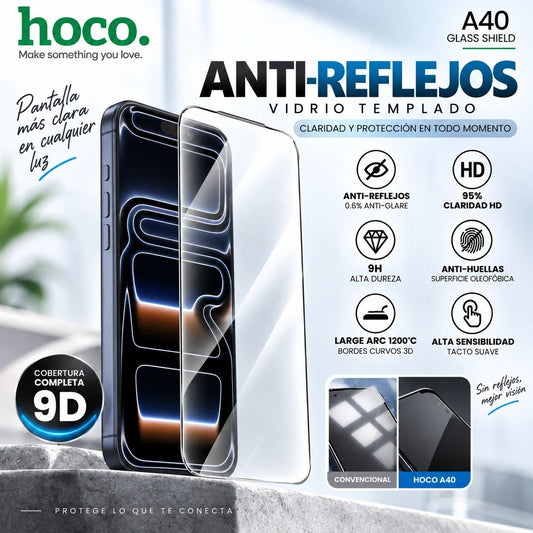 HOCO A40 Protector Anti-Reflejo 9D