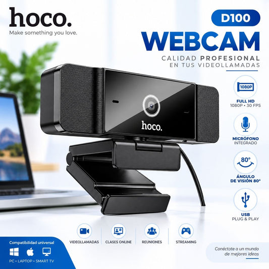 HOCO D100 Cámara Web Doble Micrófono