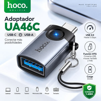 HOCO UA46-C Adaptador USB 3.0 a Tipo C OTG