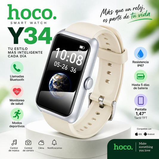 HOCO Y34 Smart Watch Soporta Llamadas