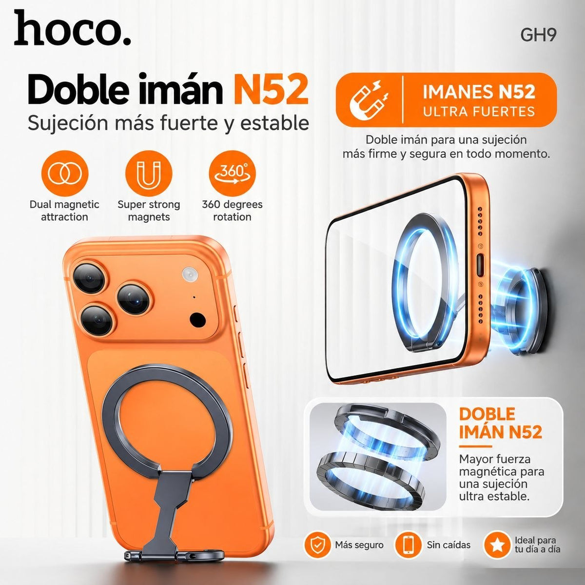 HOCO GH9 Soporte Magsafe anillo plegable