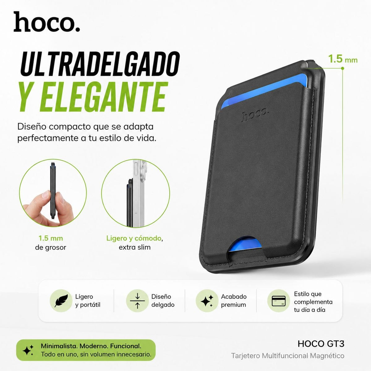 HOCO GT3 Tarjetero Magsafe Multifuncional