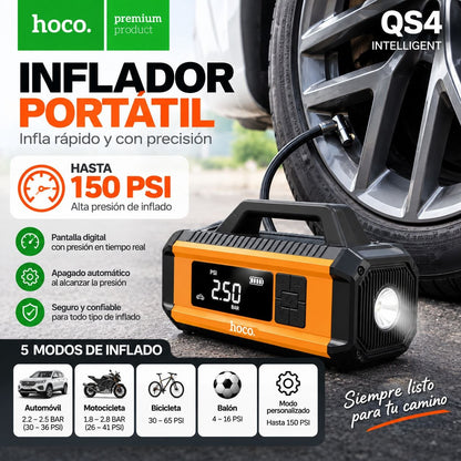 HOCO QS4 Inflador y Arrancador de batería de 10.000 mAh