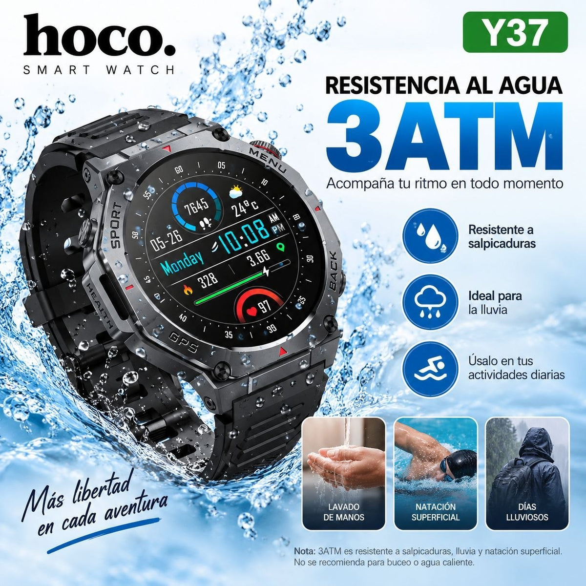 HOCO Y37 Smart Watch AMOLED GPS para Llamadas