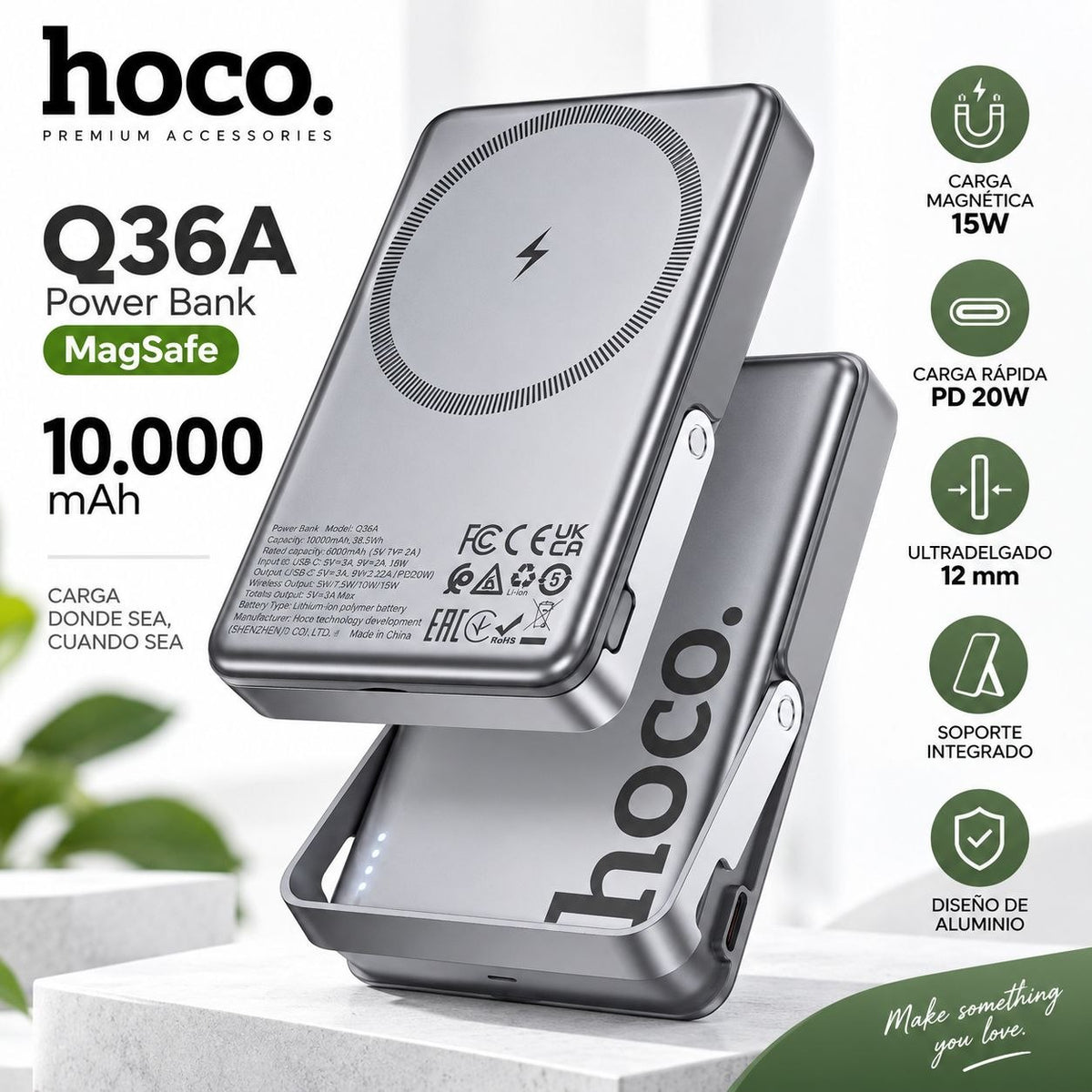 HOCO Q36A de 10000 mAh Carga rápida Magsafe