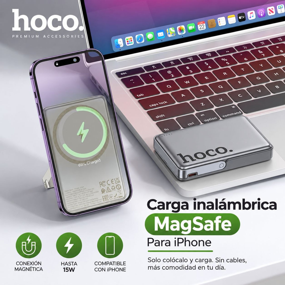 HOCO Q36A de 10000 mAh Carga rápida Magsafe