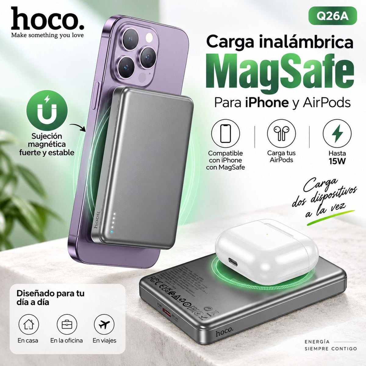 HOCO Q26A de 10000 mAh Carga rápida Magsafe