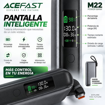 ACEFAST M22 de 20000 mAh Carga Rápida 130W