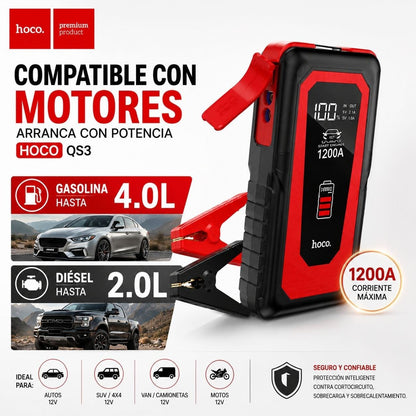 HOCO QS3  Arrancador de batería de 10.000 mAh