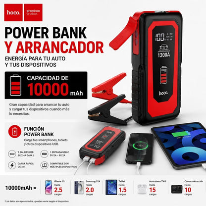 HOCO QS3  Arrancador de batería de 10.000 mAh