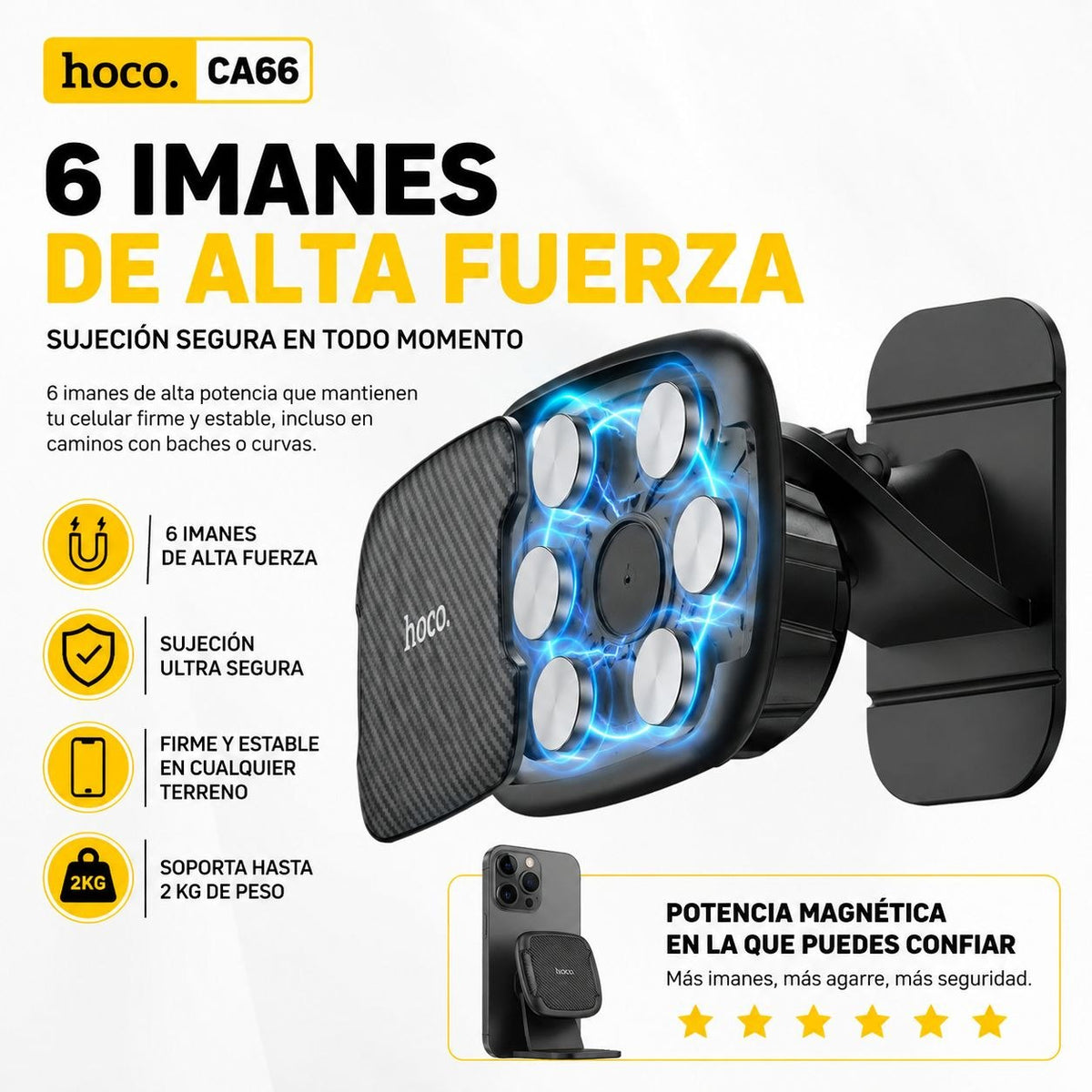 HOCO CA66 Soporte para Auto Magnetico
