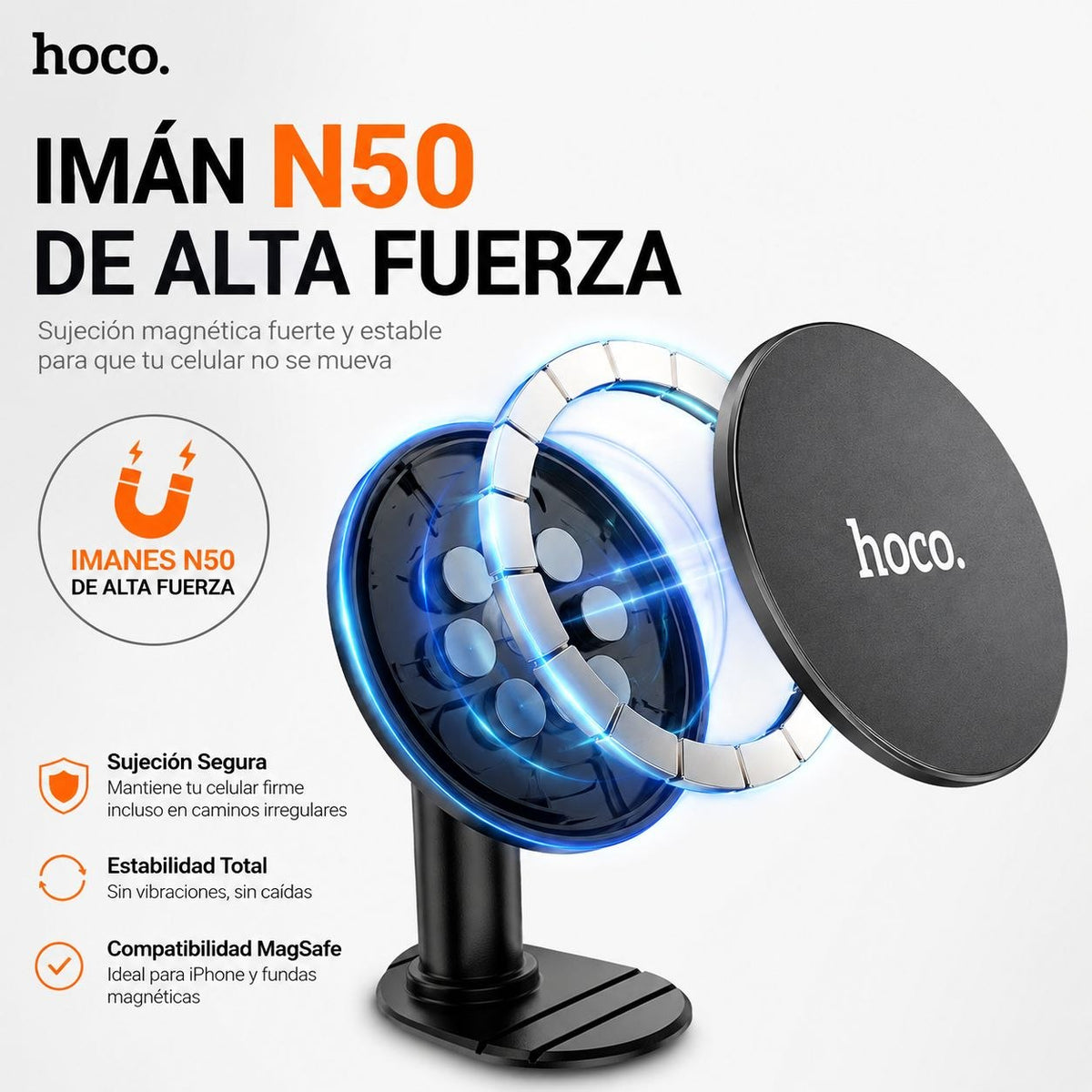 HOCO H13 Soporte para Auto Magnético para iPhone