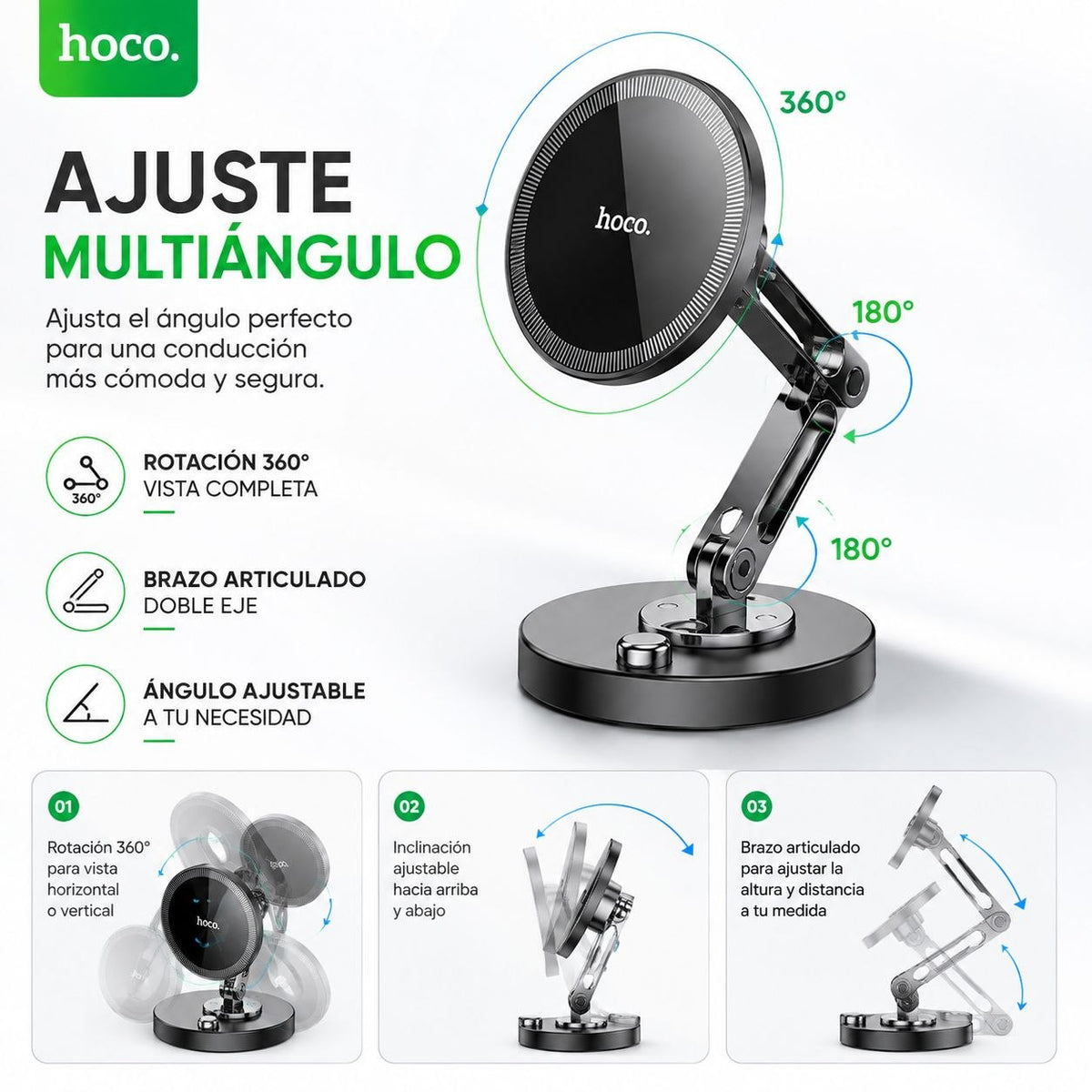 HOCO H50 Soporte de auto para iPhone flexible