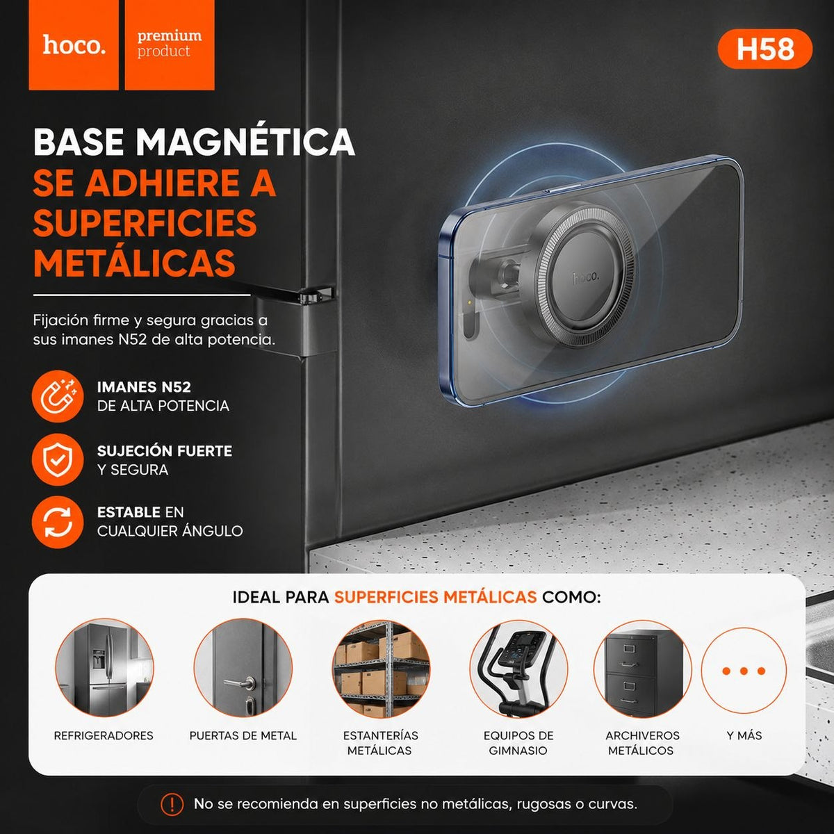 HOCO H58 Soporte para Auto Magnético para iPhone