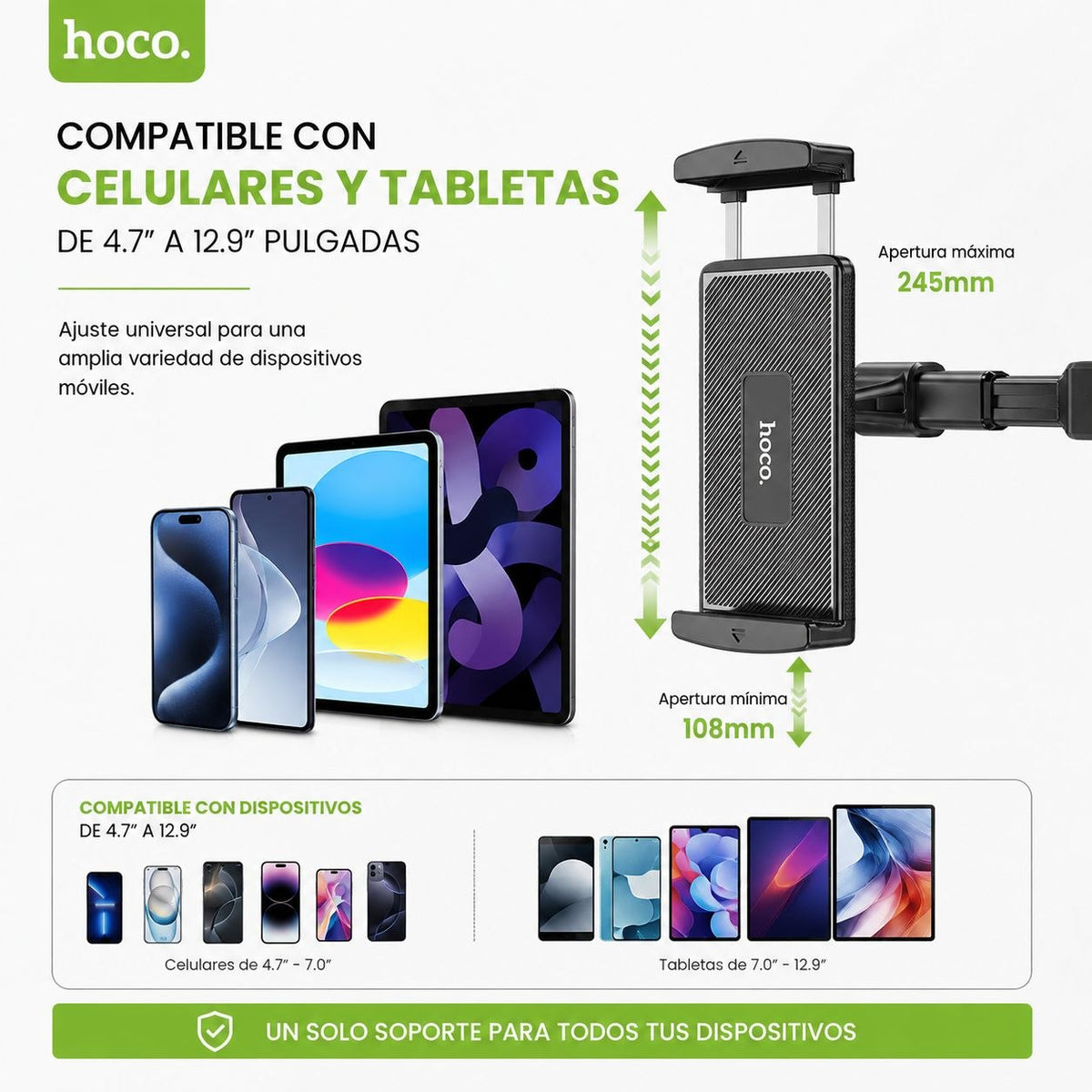 HOCO CA121 Soporte de Tablet para auto