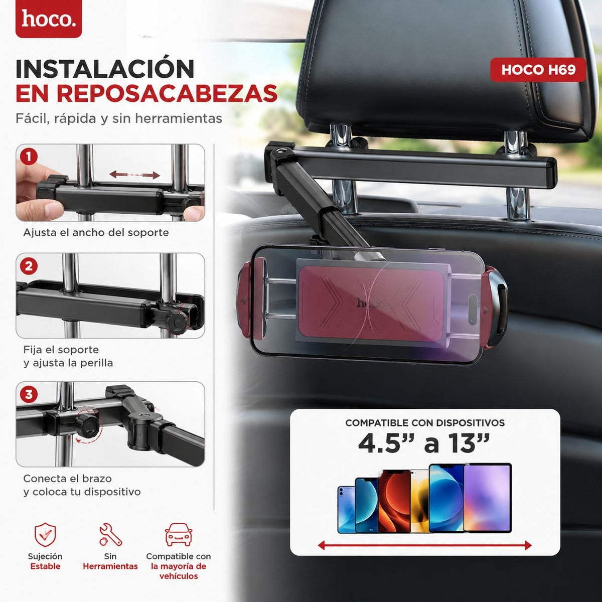 HOCO H69 Soporte de Tablet para auto