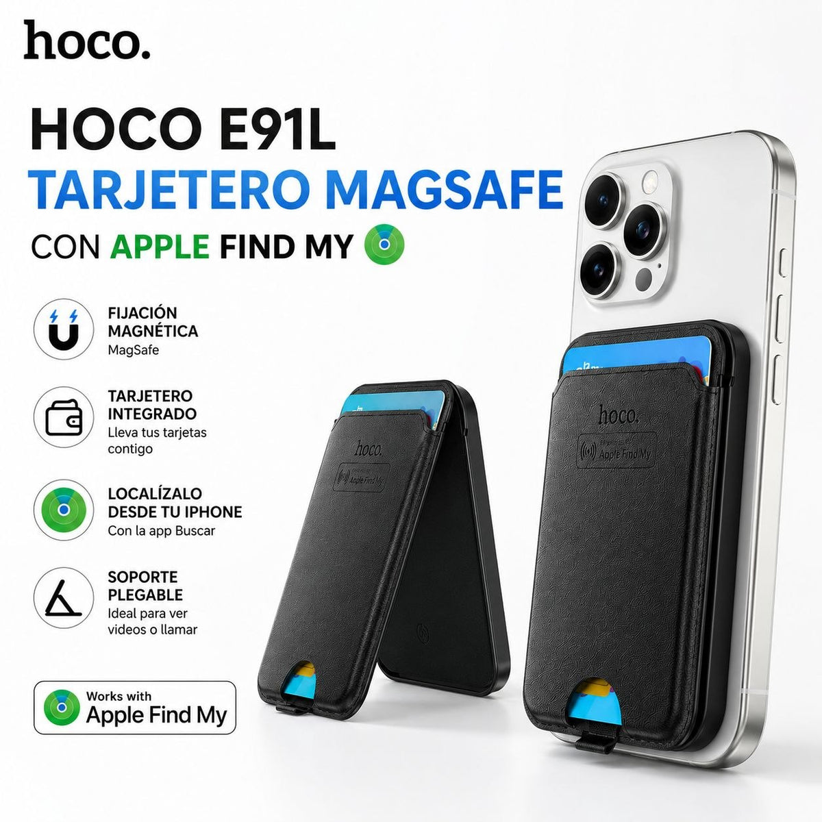 HOCO E91I Tarjetero magnético inteligente anti pérdida