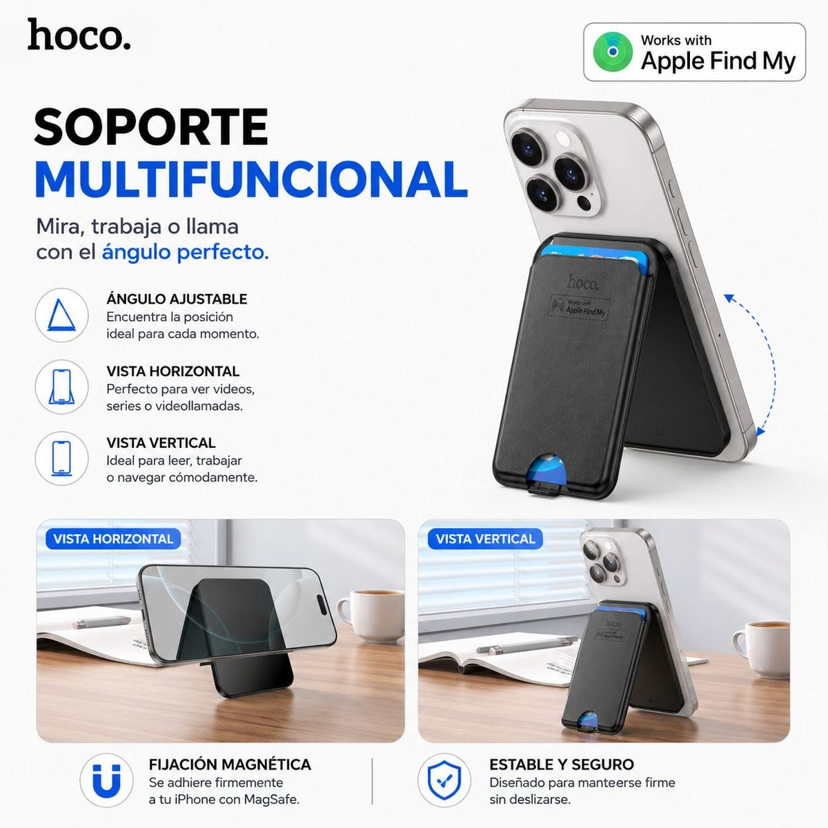 HOCO E91I Tarjetero magnético inteligente anti pérdida