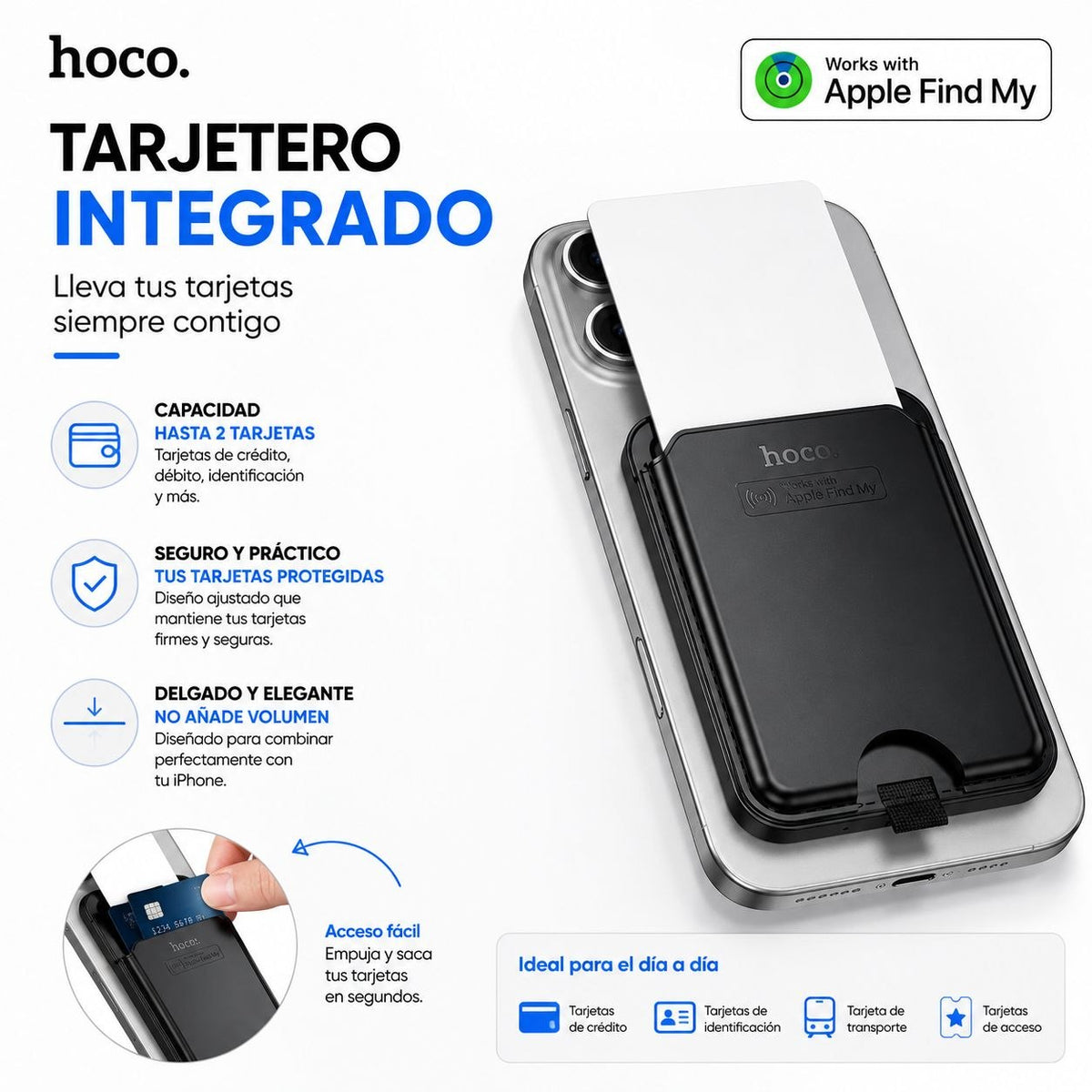 HOCO E91I Tarjetero magnético inteligente anti pérdida