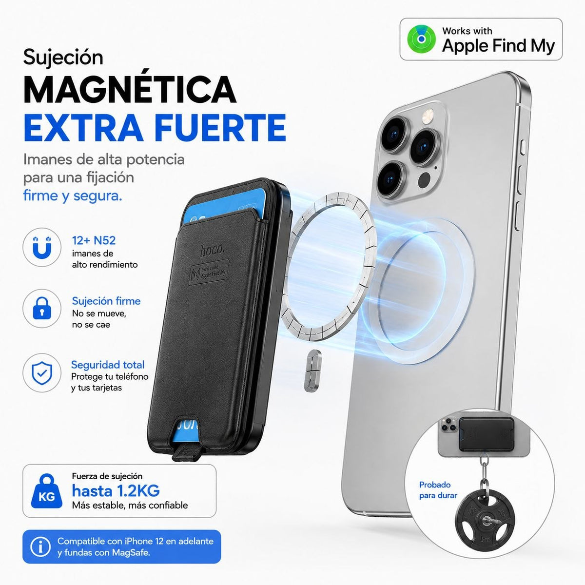 HOCO E91I Tarjetero magnético inteligente anti pérdida