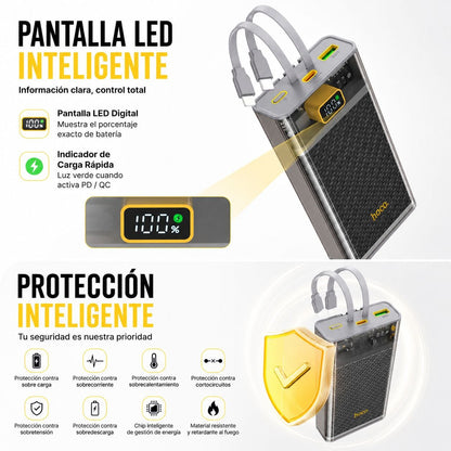 HOCO J104A de 20000 mAh Carga rápida con cable