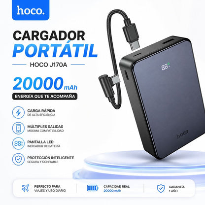 HOCO J170A de 20000 mAh Carga Rápida