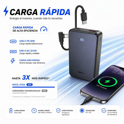 HOCO J170A de 20000 mAh Carga Rápida