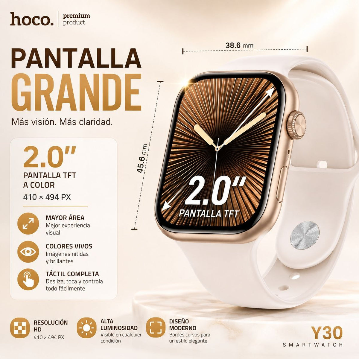 HOCO Y30 Smart Watch Soporta Llamadas