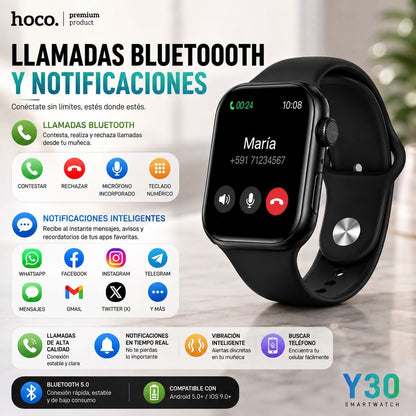HOCO Y30 Smart Watch Soporta Llamadas