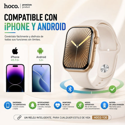 HOCO Y30 Smart Watch Soporta Llamadas