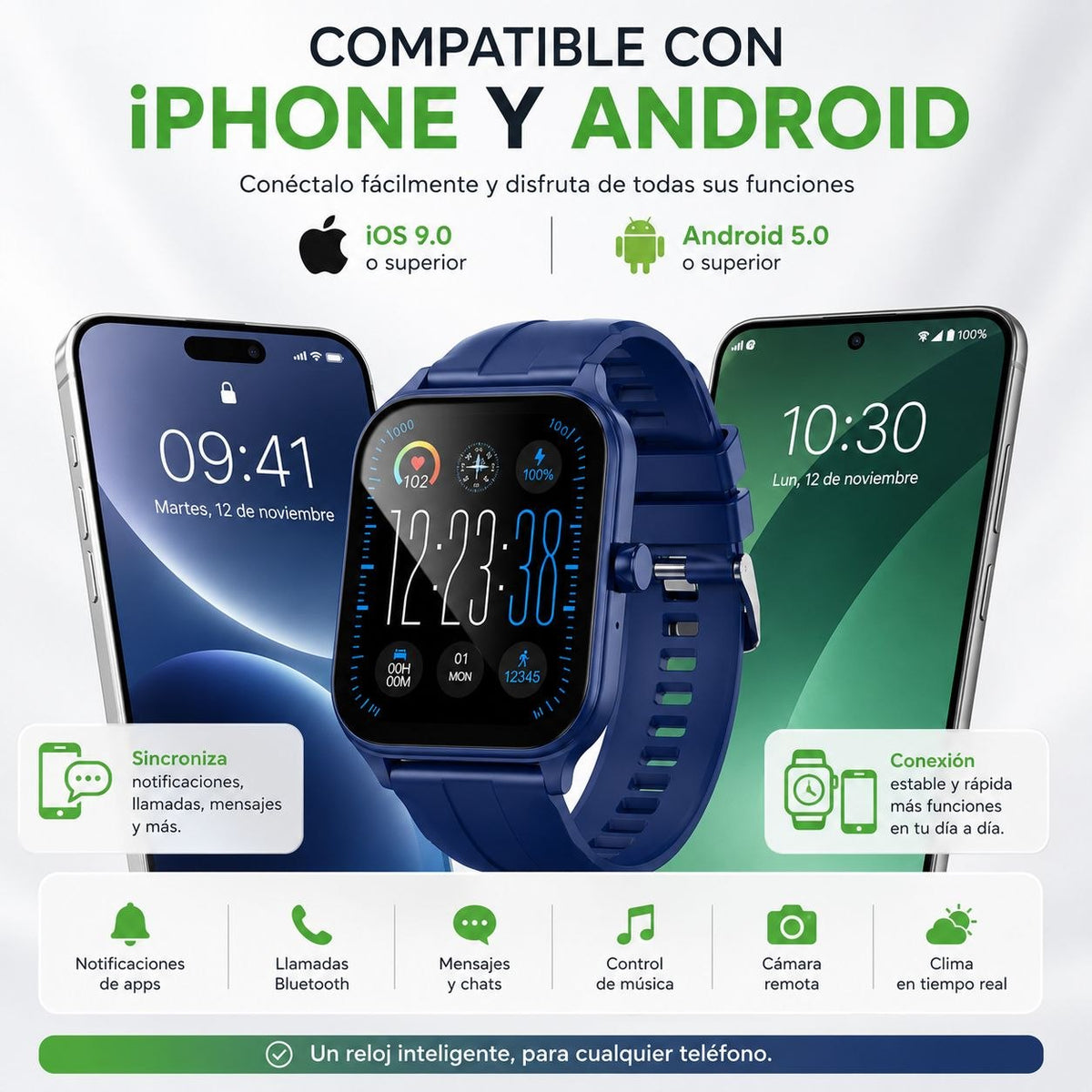 HOCO Y27 Smart Watch Soporta Llamadas