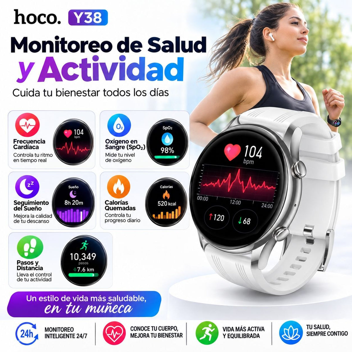 HOCO Y38 Smart Watch AMOLED para Llamadas