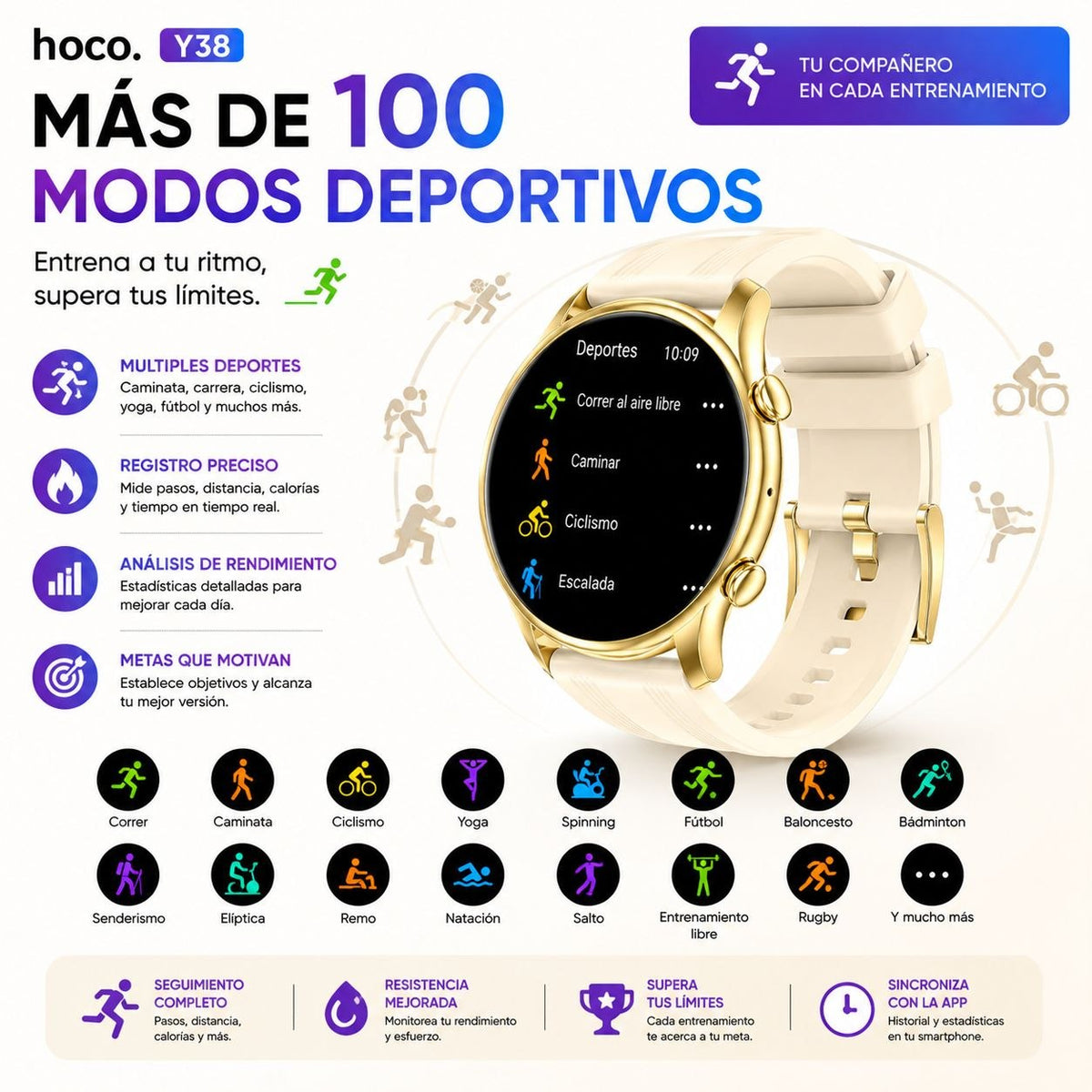 HOCO Y38 Smart Watch AMOLED para Llamadas