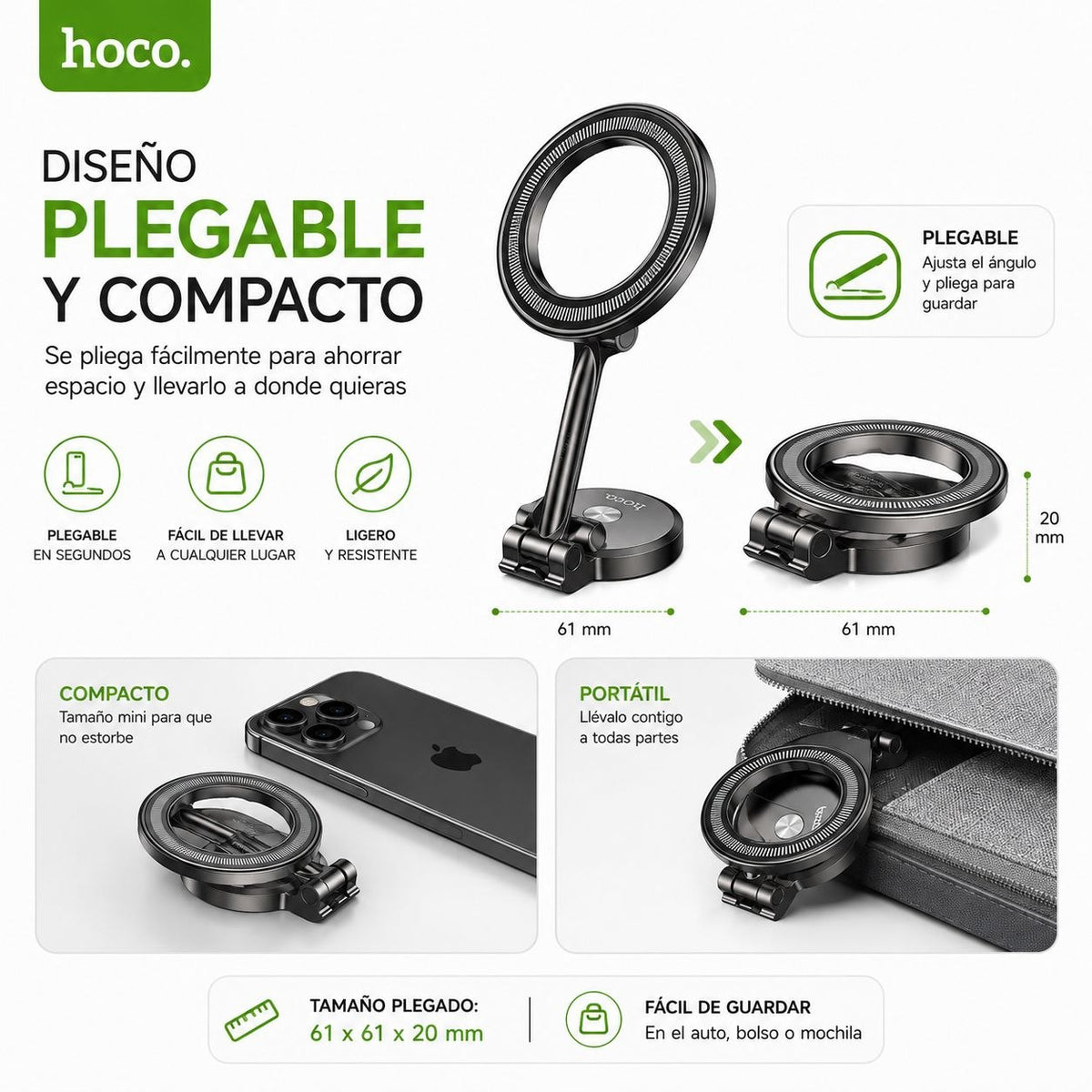 HOCO H51 Soporte de auto para iPhone