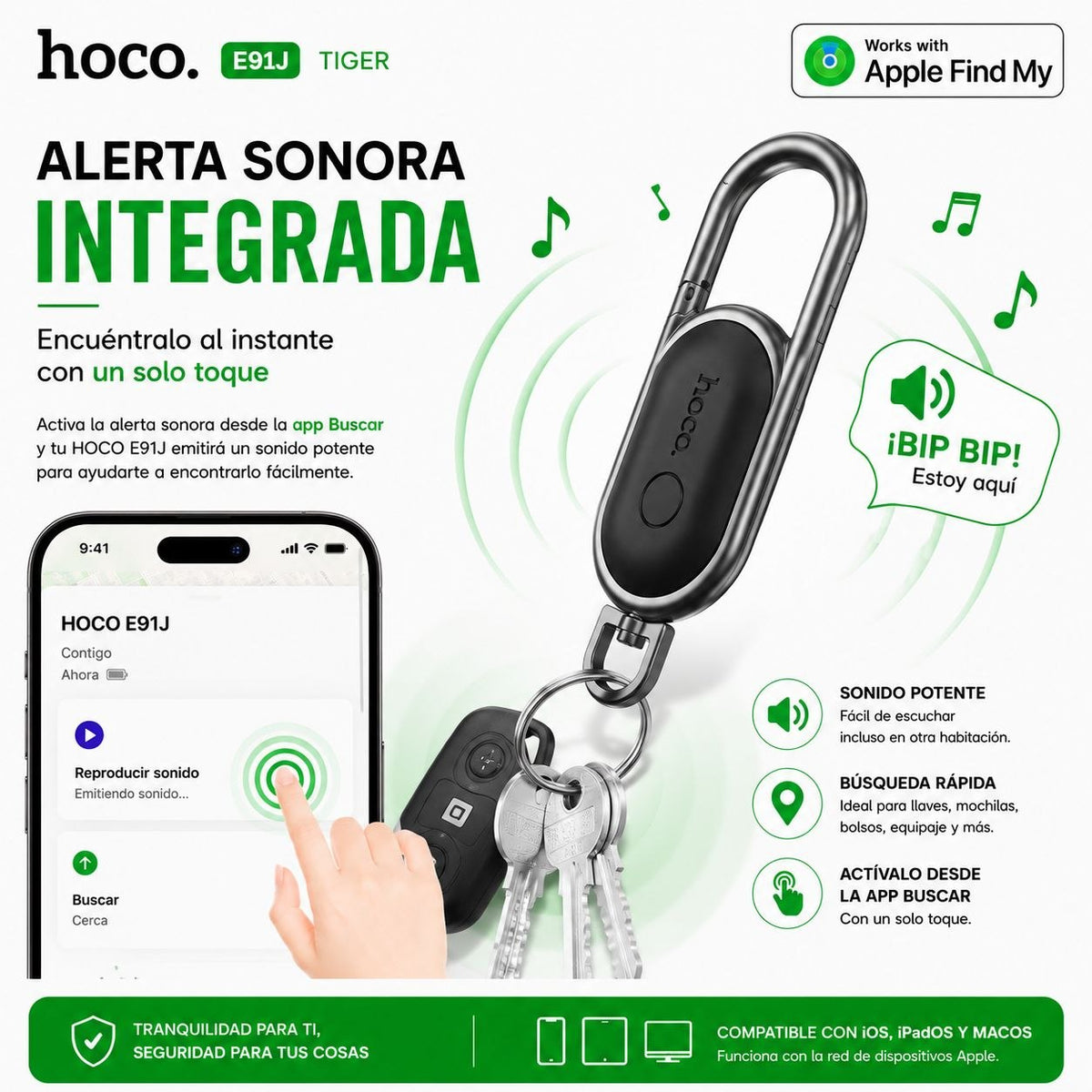 HOCO E91J Llavero inteligente anti pérdida