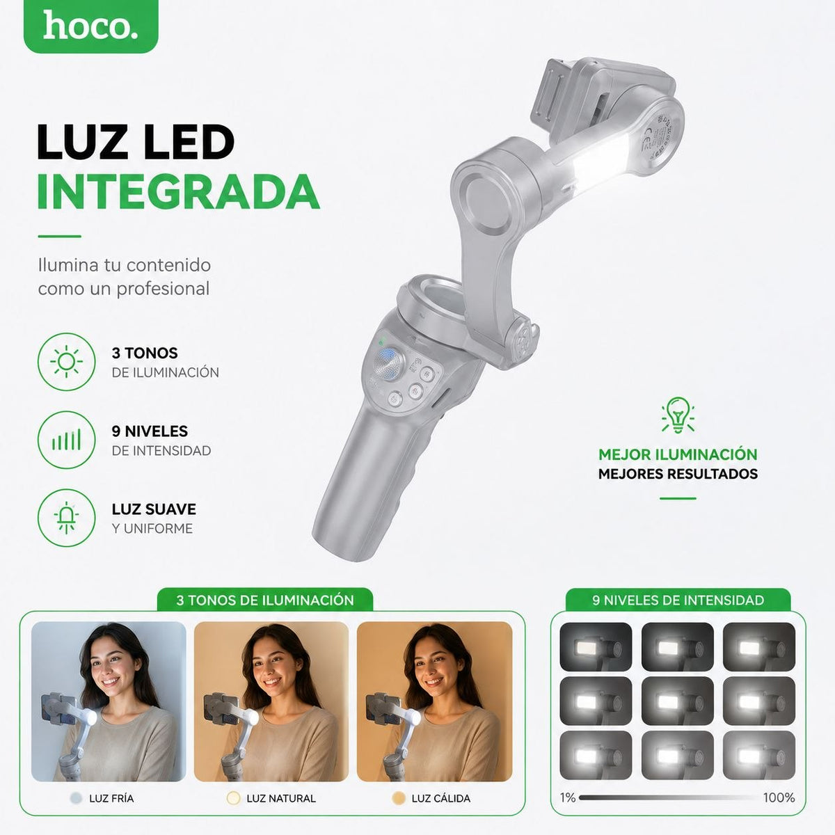 HOCO K24 Estabilizador inteligente de 3 ejes