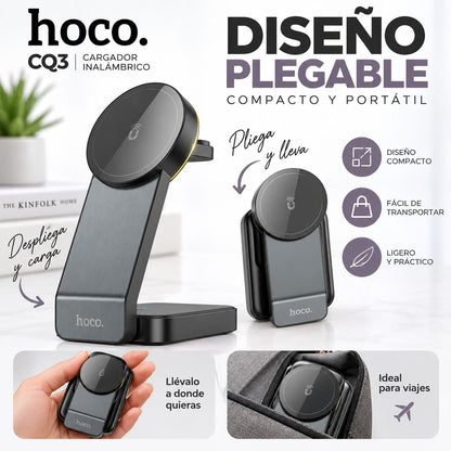 HOCO CQ3 Base inalámbrica 3en1 para iPhone