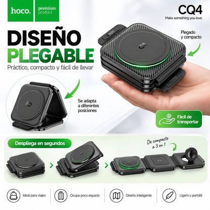 HOCO CQ4 Base inalámbrica 3en1 para iPhone
