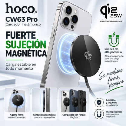 HOCO CW63 Cargador Inalámbrico MagSafe Qi2