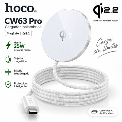 HOCO CW63 Cargador Inalámbrico MagSafe Qi2