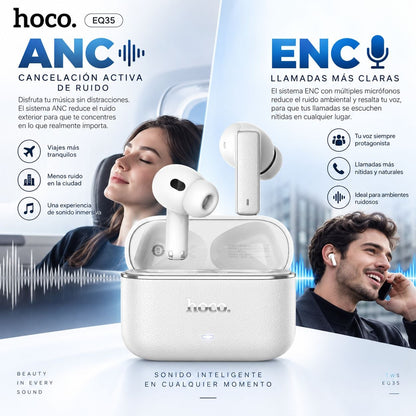 HOCO EQ35 Audífonos TWS con ANC y ENC